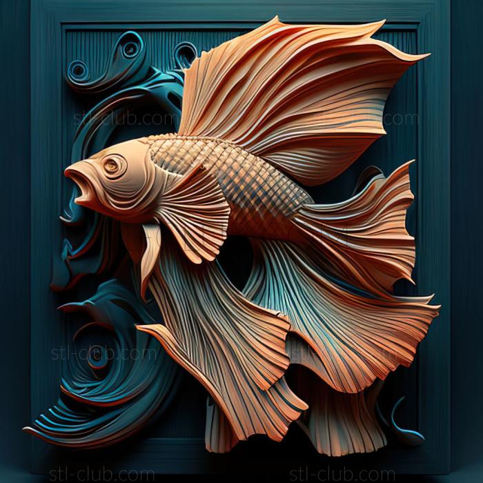 st Flag   tailed fighting fish fish